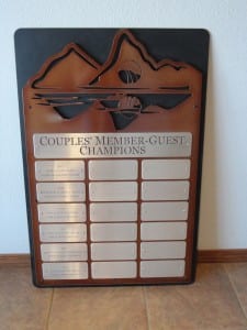 Golf Tournament Perpetual Plaque -Keowee Falls