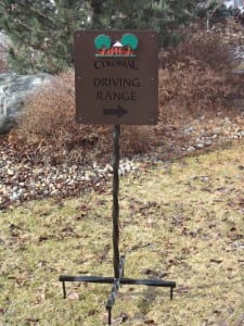 Custom Driving Range Sign -Colonial CC