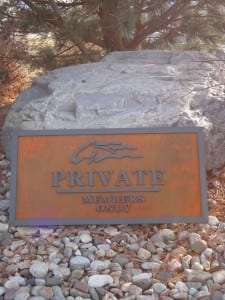 Custom Golf Course Signage--Ironhorse