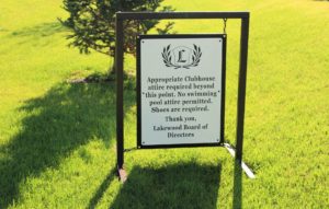 Golf Course Informational Signs LAKEWOOD