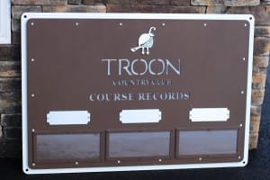 Golf Course Record Sign -Troon CC