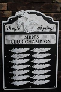 Golf Perpetual Plaque -Eagle Springs