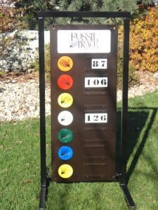 Hanging Range Sign -Fossil Trace