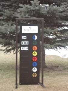 Hanging Range Sign -Royal Oaks